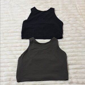 Athleta Black and Gray Crop Top Trio